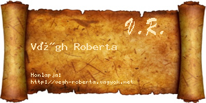 Végh Roberta névjegykártya
